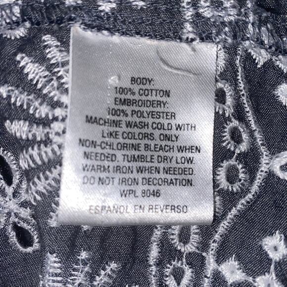 Style & CO Embroidered Eyelet Boho Floral Blouse - Picture 6 of 8